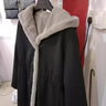 勤馳女款加長(zhǎng)版貂毛派克服女可拆卸皮草外套尼克服大衣長(zhǎng)款皮草內(nèi)膽 黑色 3XL 建議150-165斤 曬單實(shí)拍圖