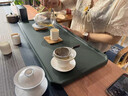 天然烏金石茶盤(pán)帶排水家用茶臺茶具現代高端石頭茶托盤(pán)茶海天羅綠 天羅綠 70*35*3cm 曬單實(shí)拍圖