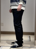 九牧王（JOEONE）【透汽 免燙】輕松褲lite2.0休閑褲2025秋季彈力舒適男褲子 合體版+黑色+TB1EX10B213 35 碼175/86A(2.64)尺88cm 曬單實(shí)拍圖