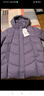 坦博爾羽絨服女中長(cháng)款帶帽寬松舒適保暖女士外套厚TW236558 香融紫 160  曬單實(shí)拍圖