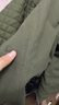德瑪納【帥氣軍綠外套】冬款工裝風落肩斜插袋設計絎棉外套女 叢林綠 L  曬單實拍圖