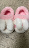 牧童小兔子女童棉拖鞋冬季新款棉鞋可愛(ài)寶寶家居小女孩包跟室內鞋 櫻粉兔 19 底標150/鞋內長(cháng)14.0cm 曬單實(shí)拍圖