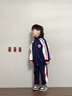 巴拉巴拉兒童運動(dòng)套裝男童女童長(cháng)袖春秋新款立領(lǐng)寶寶撞色棒球服 深藍80828 120 cm 曬單實(shí)拍圖