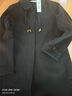 百圖betu女裝冬季新款毛呢外套新中式雙面呢羊毛大衣女2410T13 黑色 M 曬單實(shí)拍圖