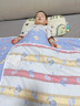 貝谷貝谷嬰兒被子紗布兒童提花被子純棉寶寶蓋毯幼兒園空調毛毯被四季通用 6層純棉提花被 小狗藍120*150cm 曬單實(shí)拍圖