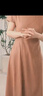 OVV2023秋冬新款女裝可水洗針織羊毛A字型休閑收腰短袖連衣裙 駝色（凈色）A3 L 曬單實(shí)拍圖