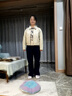Navigare意大利小帆船女士綿羊皮衣翻領(lǐng)休閑機車(chē)外套2336703506 白 M  曬單實(shí)拍圖