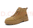 Dickies馬丁靴男鞋春季鞋子男款低幫工裝鞋厚底增高短靴男士靴子 棕色 44 【偏大一碼，適合運動(dòng)鞋45】 曬單實(shí)拍圖