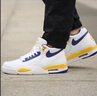 耐克（NIKE）男鞋 四季新款A(yù)J4兄弟款男子運(yùn)動鞋氣墊緩震實(shí)戰(zhàn)籃球鞋跑步休閑鞋 BQ4212-102 AJ4兄弟款/湖人 41 曬單實(shí)拍圖