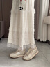 NINE WEST/玖熙阿甘鞋女厚底復古德訓鞋百搭軟底 NR510902CE 白色37 曬單實拍圖