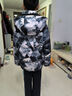 雪中飛童裝兒童羽絨服新款男童中大童拼接迷彩加厚羽絨服御寒冬外套 中灰幾何 160 cm 曬單實(shí)拍圖