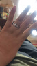 鈦鋼戒指不掉色18玫瑰金定制帶鉆簡(jiǎn)約男士婚戒明星同款指環(huán)禮物k 6mm白金色無(wú)鉆 9美號（19-21國號） 曬單實(shí)拍圖