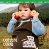 KocotreeKK樹(shù)防水寶寶吃飯圍兜反穿兒童圍裙燈芯絨罩衣幼兒園防臟飯兜 沙丘棕 90 S碼：建議身高80-90cm 曬單實(shí)拍圖