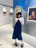 減齡氣質(zhì)中長(zhǎng)款兩面穿牛仔背帶裙女秋冬新款大碼收腰顯瘦連衣裙子 藍(lán)色中長(zhǎng)款兩面穿背帶裙單件 S碼（建議80-95斤） 曬單實(shí)拍圖