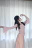 忻縈舞蹈服中國舞夏天成人古典舞紗衣女身韻飄逸上衣形體練功服中國民 粉色 單紗衣 M 曬單實(shí)拍圖