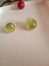 伊燦貓眼石耳釘女2025年新款爆款設計感高級網(wǎng)紅名媛耳環(huán)復古耳飾耳夾 綠色貓眼石耳釘款 曬單實(shí)拍圖