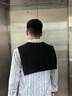 啄木鳥(niǎo)披肩女外搭春夏防風(fēng)辦公室上班百搭襯衫針織披肩可外穿小坎肩 黑色 曬單實(shí)拍圖