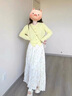 溫格芳 連衣裙女2025春季新款韓系穿搭法式氣質(zhì)套裝小個(gè)子溫柔碎花長(cháng)裙 黃色針織+碎花半身裙 M 曬單實(shí)拍圖