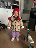 G.duck秋冬季嬰兒帽子女寶寶女童帽公主花邊針織毛線(xiàn)帽嬰幼兒假發(fā)辮子帽 紅色 1-5歲 x 均碼   彈性好 曬單實(shí)拍圖