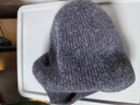 歐凡迪 純羊毛帽子男大頭冬季2022新款時(shí)尚棉帽子保暖帽子圍巾手套三件 深灰色 均碼 曬單實(shí)拍圖
