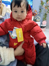 迷你巴拉羽絨服連體衣加厚外出嬰兒衣服紅色2025新【新秋季聯(lián)名款】 中國紅60611 80 cm 曬單實(shí)拍圖