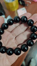 曼阿麗真天然烏金黑曜石手串男佛珠本命年轉(zhuǎn)運珠手鏈女金銀曜石情侶禮物 天然收藏級烏金黑曜石-14mm 曬單實拍圖