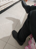 強(qiáng)人3515大碼男鞋一腳蹬休閑皮鞋加大碼爸爸鞋低幫透氣男單鞋 黑色 47 曬單實(shí)拍圖