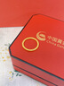 中國黃金（CHINA GOLD）櫻花黃金戒指女足金古法素圈對戒婚戒七夕情人節(jié)禮物送女友老婆 11#櫻花戒指約0.5g*甄選禮盒 曬單實(shí)拍圖