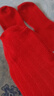 【本命年紅襪】純色情侶款中筒襪加厚大紅色襪子新年禮物結婚喜襪 2雙 均碼 曬單實(shí)拍圖
