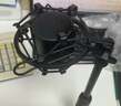 碩色電容麥金屬防震架U87 MK4 103鐵三角得勝AKGrode羅德外螺紋麥克風(fēng)防震架金屬話(huà)筒避震架懸臂減震 45mm套式金屬架（黑色） 曬單實(shí)拍圖