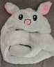 藝樂(lè )坊一捏耳朵會(huì )動(dòng)的帽子兔子玩具毛絨兔頭兔耳朵帽子兒童 白玉桂狗【加厚圍巾一體帽】 均碼【3-6歲】 曬單實(shí)拍圖