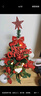 多美憶圣誕樹(shù)套餐圣誕節裝飾品紅色60cm小樹(shù)客桌面辦公室圣誕節氛圍布置 曬單實(shí)拍圖