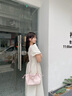 MARIE CLAIRE包包法國奢侈品牌MC女包2025新款手提水桶包女士單肩包七夕禮物 粉色 現(xiàn)貨當(dāng)天發(fā)送labubu掛飾 曬單實拍圖
