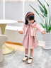 G.DUCKKIDS小黃鴨童裝女童秋裝套裝兒童衣服女孩春秋季洋氣格子背心公主裙兩 淺粉色 100 建議2~3歲【 90-100cm】cm 曬單實(shí)拍圖