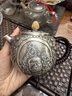 L&N銀茶足銀999泡茶壺原創(chuàng)一張打手工黃財(cái)神純銀泡茶壺高端銀器茶具 證書+禮盒 270ml 曬單實(shí)拍圖