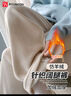 FitonTon仿羊絨闊腿褲女秋冬款高腰垂感休閑褲寬松顯瘦加絨褲子針織保暖褲 曬單實(shí)拍圖