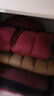 艾萊依羽絨服女時尚連帽可脫卸U型枕通勤保暖外套 伯爵紅M 曬單實(shí)拍圖
