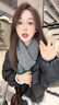 GARNUO泡芙格子短款羽絨服女輕薄白鴨絨2025冬季新款加厚圓領面包服外套 黑色 S 曬單實拍圖