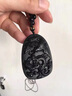 潮之夢黑曜石龍鳳呈祥吊墜男女同款吉祥龍鳳項(xiàng)鏈本命年水晶掛件 項(xiàng)墜+虎眼石半珠鏈 曬單實(shí)拍圖