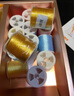 傾欣 diy編繩手工金絲線編織金線銀線股線纏繞線繩中國結(jié)金色流蘇繞線掛繩配飾 3股金線一卷 曬單實拍圖