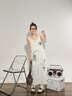 Semir官方正品德訓(xùn)鞋春秋新款通勤女鞋休閑系帶鞋SFYM243035 米黑 37  曬單實(shí)拍圖