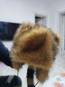 千姿嬌媚小浣熊護耳帽美洲貉子毛霸王帽冬季保暖男女兒童成草帽子 大人款(頭圍56-62) 曬單實(shí)拍圖