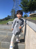 幼歌（YOUGE） 兒童加厚條紋打底褲冬季新款嬰幼兒保暖防風(fēng)連褲襪 米灰條 建議胖寶寶拍大一碼更舒適 50 cm(褲長）L 曬單實(shí)拍圖