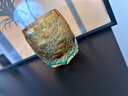 VIANASA'S江戶切子七星連珠藍雛菊個性威士忌洋酒杯手工套色水晶杯 琥珀綠七星連珠(禮盒裝) 280ml 1只 曬單實拍圖