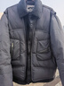 英克斯（inxx）APYD 工裝感羊羔毛拼接羽絨服男寬松時(shí)尚大口袋翻領(lǐng)外套 灰色 M 曬單實(shí)拍圖
