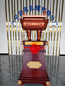 鼎宏茗鼎擺件公司開(kāi)業(yè)禮品喬遷禮物上市贈禮辦公室前臺酒店大堂飯店銅鼎 1.8米高紅銅色鼎紅木色底座 曬單實(shí)拍圖