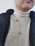 雪茜曼高領(lǐng)基礎(chǔ)打底衣女內(nèi)搭春季洋氣雙面磨絨堆堆領(lǐng)百搭長(zhǎng)袖上衣打底衫 曬單實(shí)拍圖