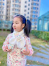 爾山集寶寶圍巾冬季兒童可愛毛絨女孩加絨加厚保暖圍巾寶寶卡通交叉圍脖 星星兔米白色 曬單實拍圖