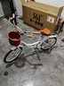 361度城市自行車女學(xué)生公主單車通勤6-18歲大兒童舒適腳踏帶車簍后座架 98%免安裝【輻條輪-奶油白】 18英寸 薦身高115-145cm/5-11歲 送騎行禮包/98%免安裝 曬單實(shí)拍圖