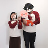 G.DUCKKIDS小黃鴨嬰兒親子裝秋冬新款衛(wèi)衣一家三口2025炸街母女母子加絨冬裝 紅杏插肩(常規(guī)) 190 3XL大人不分男女(200斤以下 曬單實拍圖